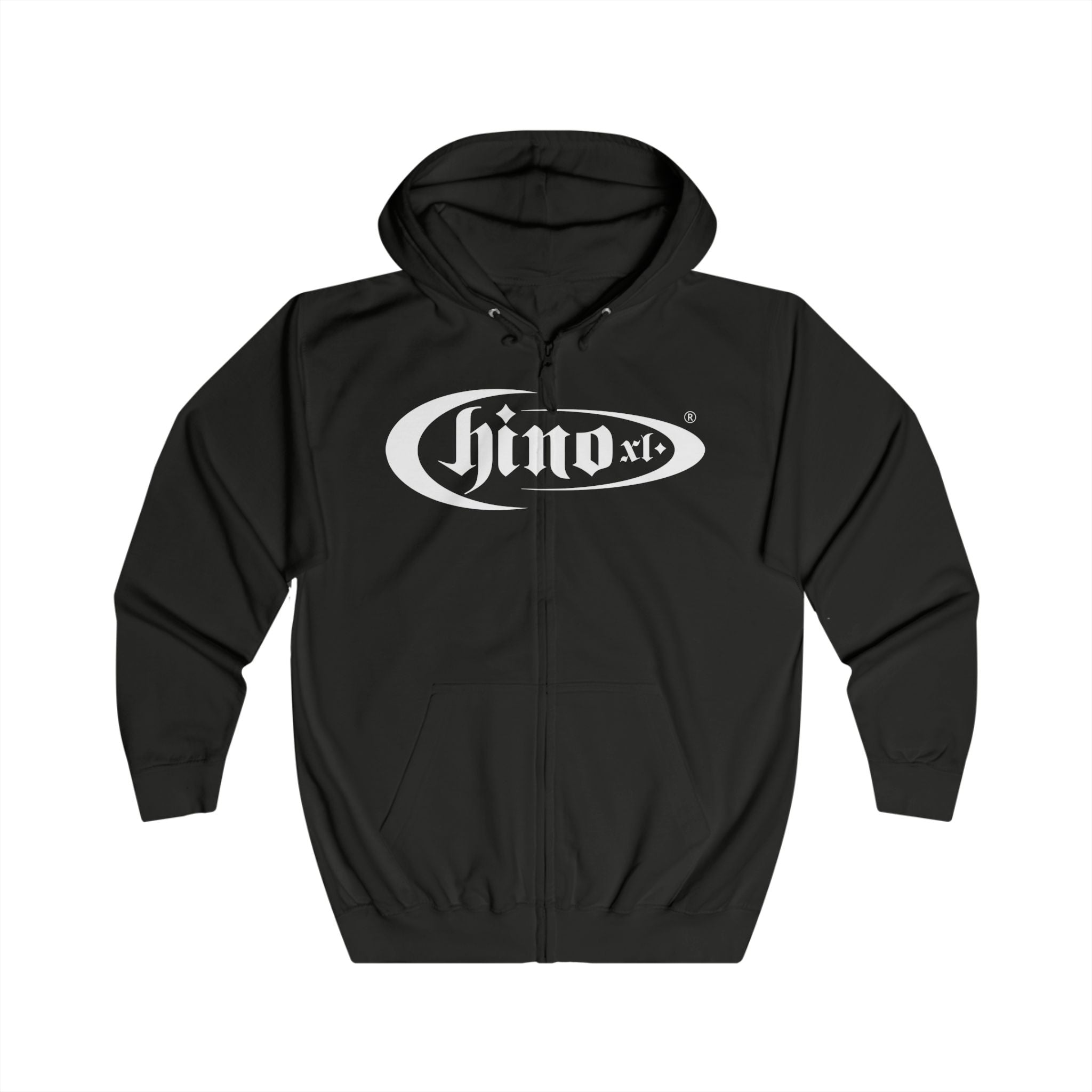 The Chino XL White Logo Zip Up Hoodie