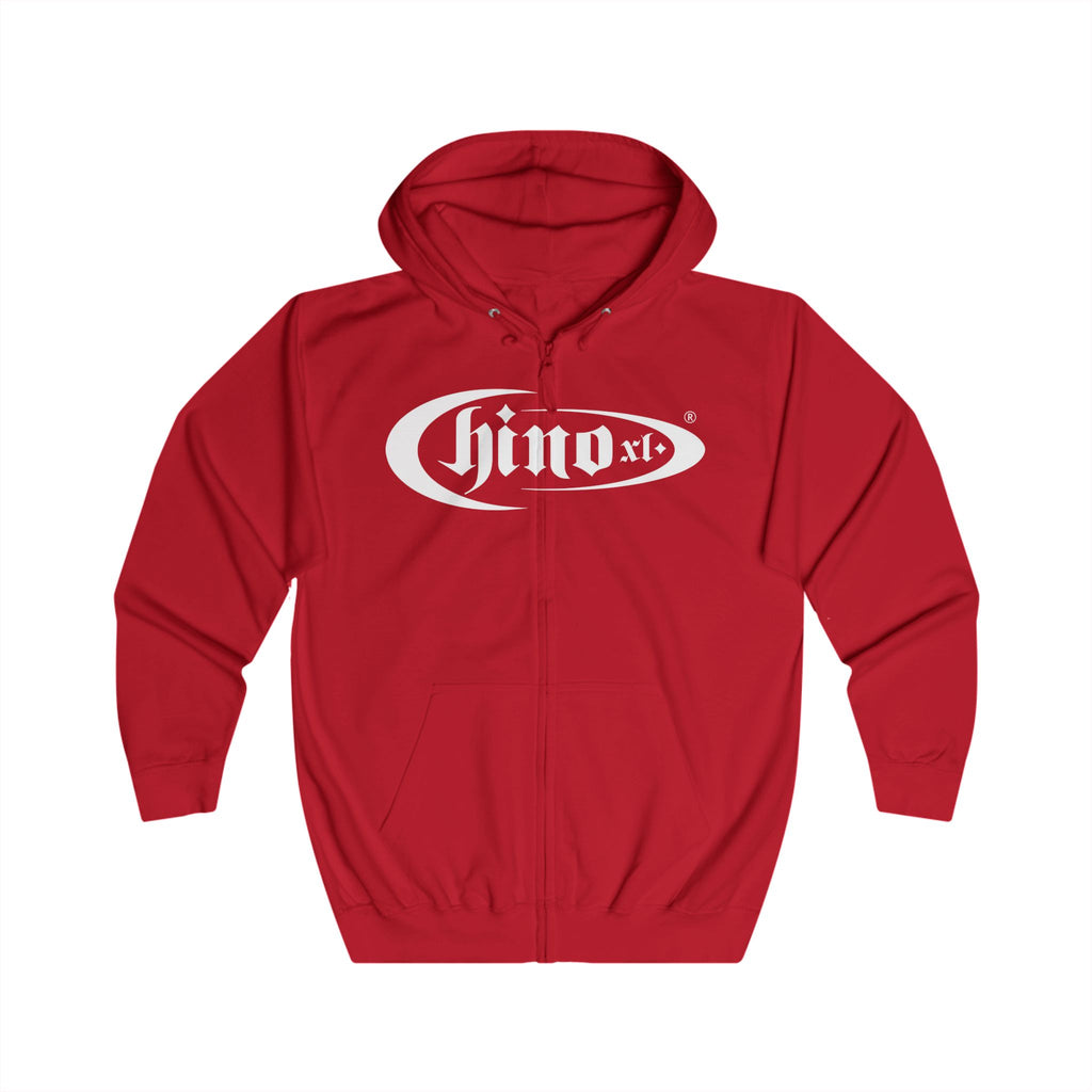 The Chino XL White Logo Zip Up Hoodie